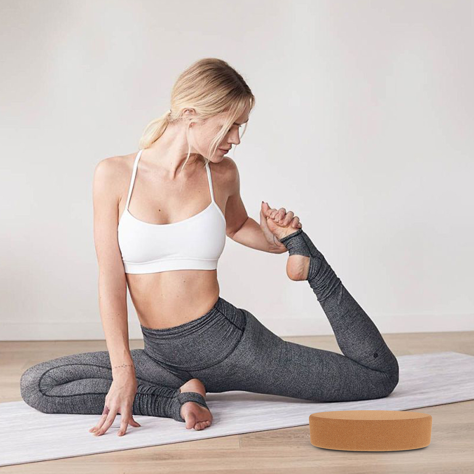 Yoga Block Cork - Blocco Yoga Ovale in Sughero Premium,